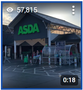 Caption: @nigelfreeney's Star Video of Asda Taunton Superstore uploaded onto Google Maps on 2020-01-01 and showing star views of 57,815 as at 2023-09-29