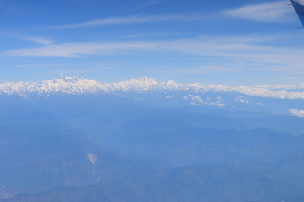 Himalayan View from the flight on the way to Nepal
