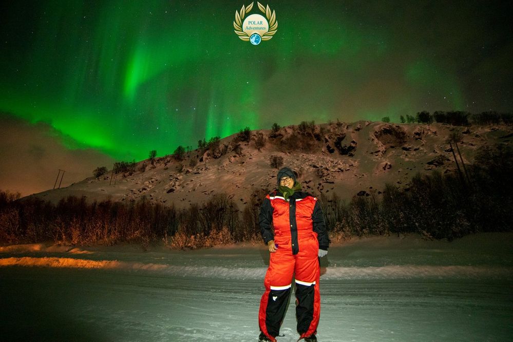 LG @indahnuria enjoying Aurora Borealis at Tromsø , Norway