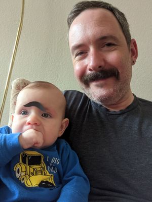 Caption:  Mini JustJake not quite landing Movember, but still displaying a very likely future outcome