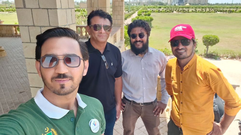Caption: A selfie of Rizwan and fellow Local Guides from Karachi. (Courtesy of Local Guide @DrFoodieOfficial)