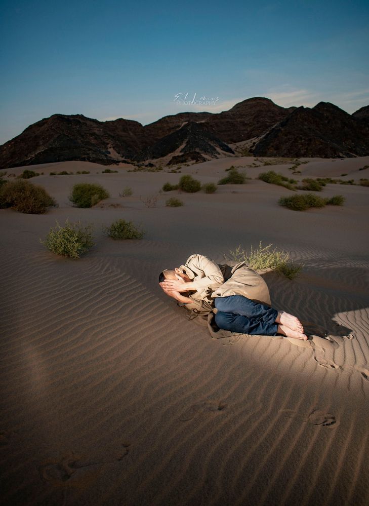 Mental Health Awareness With Desert Landscape, Mexicali Baja California,Mexico.