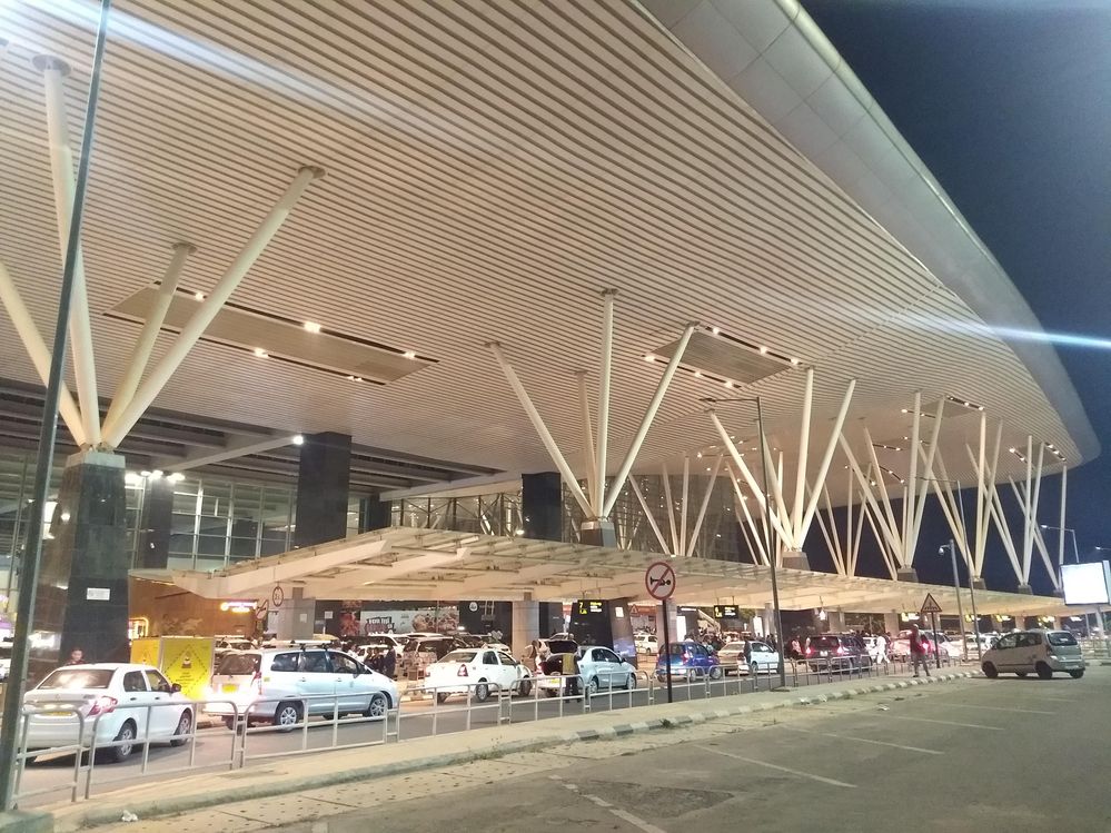outside structural view of BLR airport