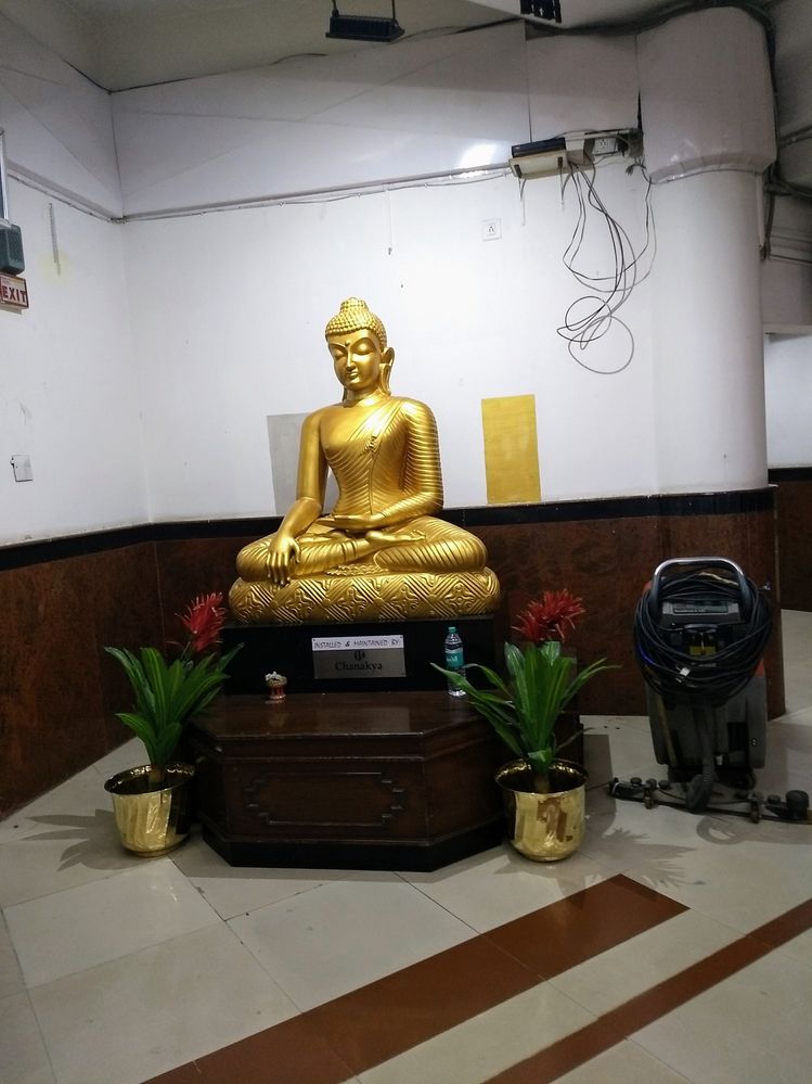 A statue of Gautam Buddha at Patna Airport