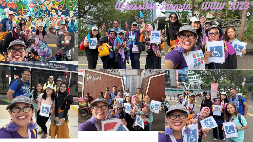 Caption: Photo collage of participants of Accessible Jakarta - WAW 2023