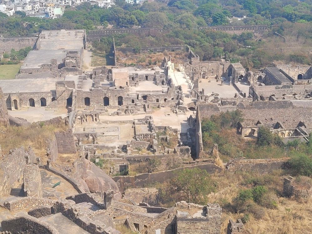 Top View of Golconda Fort