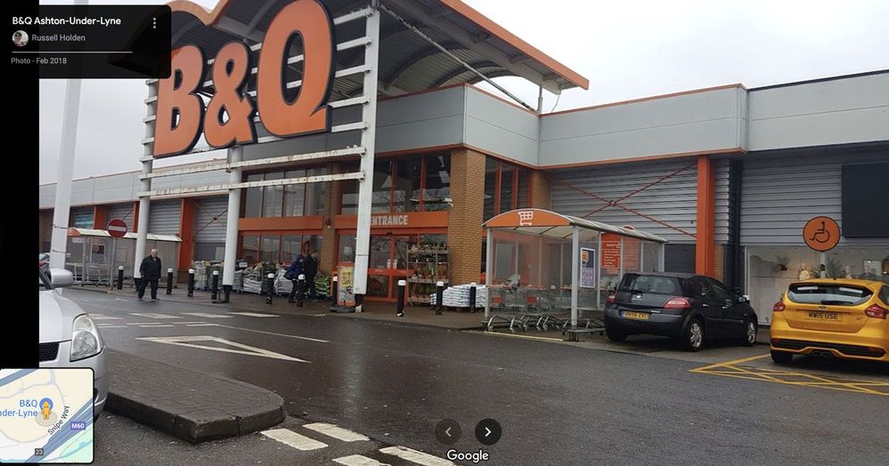 @RussKH’s Star Photo of B&Q Ashton-Under-Lyne uploaded onto Google Maps on 2018-02-18 and showing star views of 10,756,580 views as at 2024-01-30