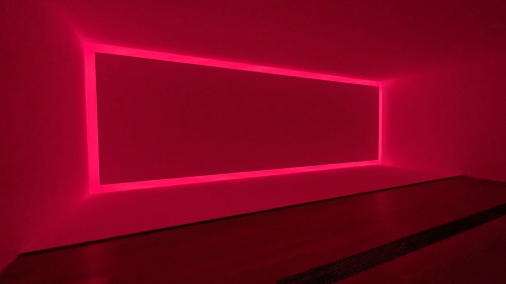 A room with red light
