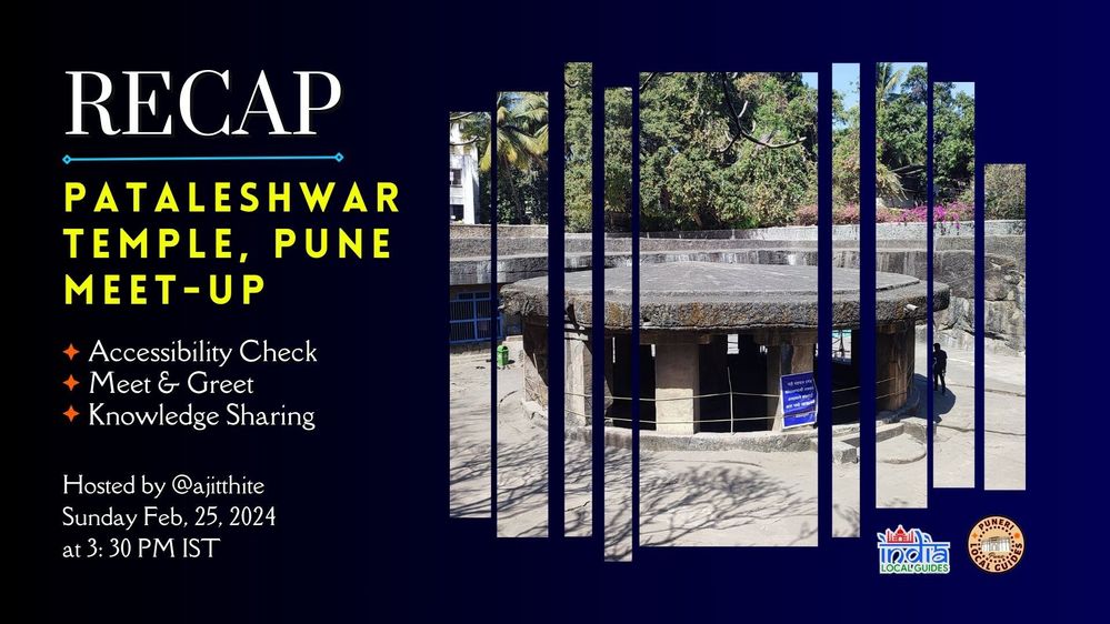 A banner designed by me for the Recap post on my physical meet-up at Pataleshwar Temple, Pune