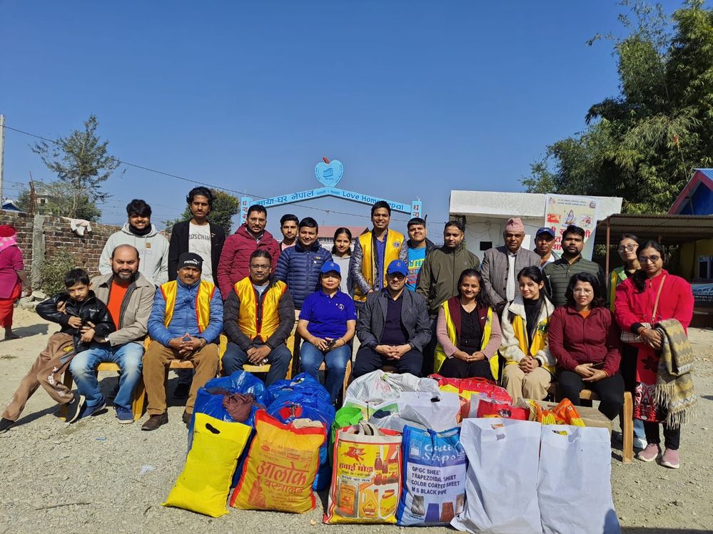 clothes and food distribution at Maya Ghar, Itahari.