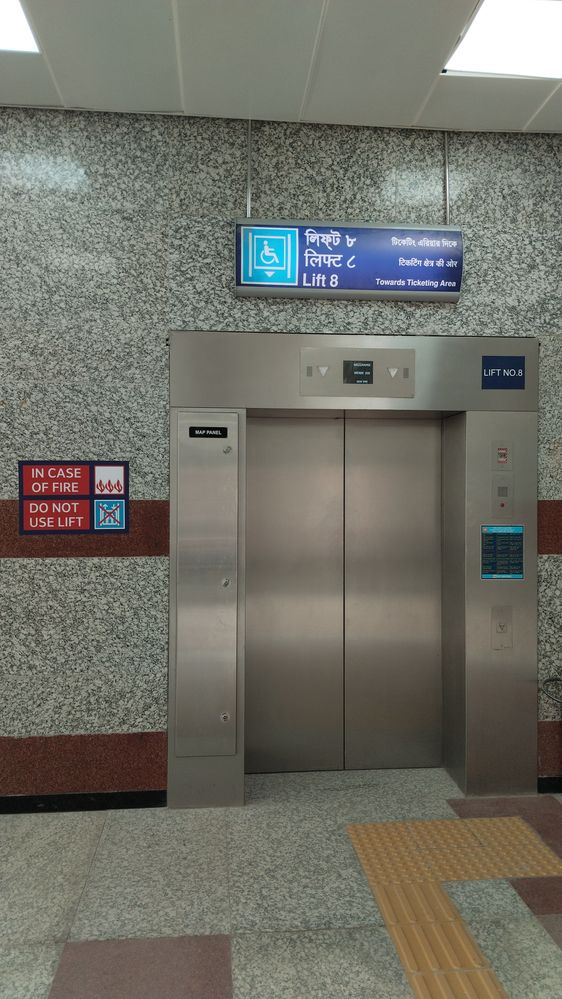 Lifts at the metro station