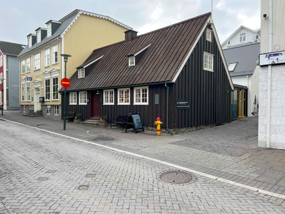 Caption: Reykjavik's oldest house is now a museum for Icelandic  folk history, and gives way to a huge underground complex with an excavated long house from Viking days.