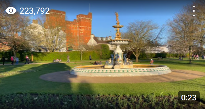 Caption: @nigelfreeney's Star Video of Vivary Park uploaded onto Google Maps on 2021-05-01 and showing star views of 223,792 as at 2024-04-28