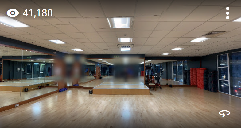 Caption: @nigelfreeney's Star 360 Sphere of Nuffield Health Taunton Fitness & Wellbeing Gym uploaded onto Google Maps on 2019-11-01 and showing star views of 41,180 as at 2024-03-28