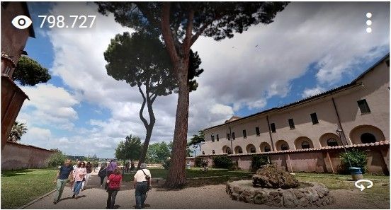Caption: @AT_Rome's Star 360 Sphere of Giardino degli Aranci uploaded onto Google Maps on 2017-05-07 and showing star views of 798,727 as at 2024-03-28