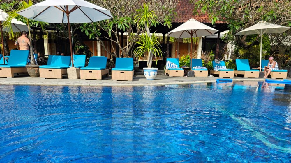 #5 A picture of the view of poolside at our hotel SOL House by Melia Kuta.