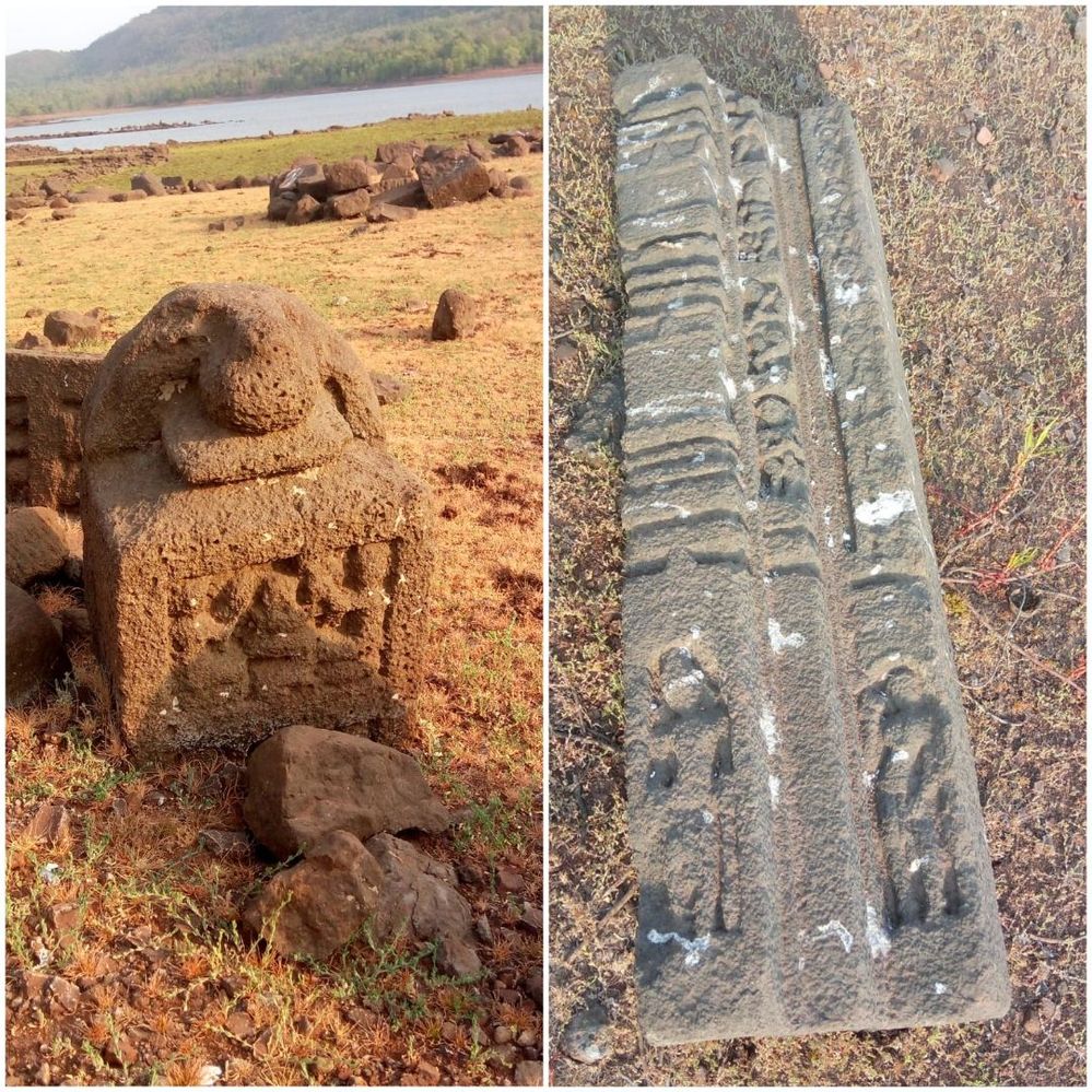 #3 These photographs show the stone door frame and old gods carved stones.