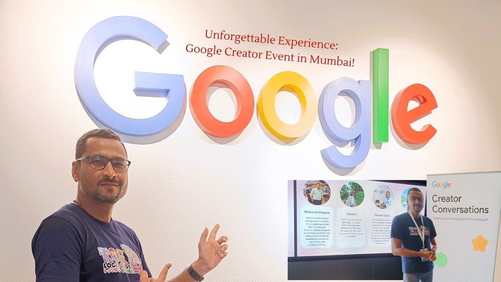 I'm standing in front of the Google logo.