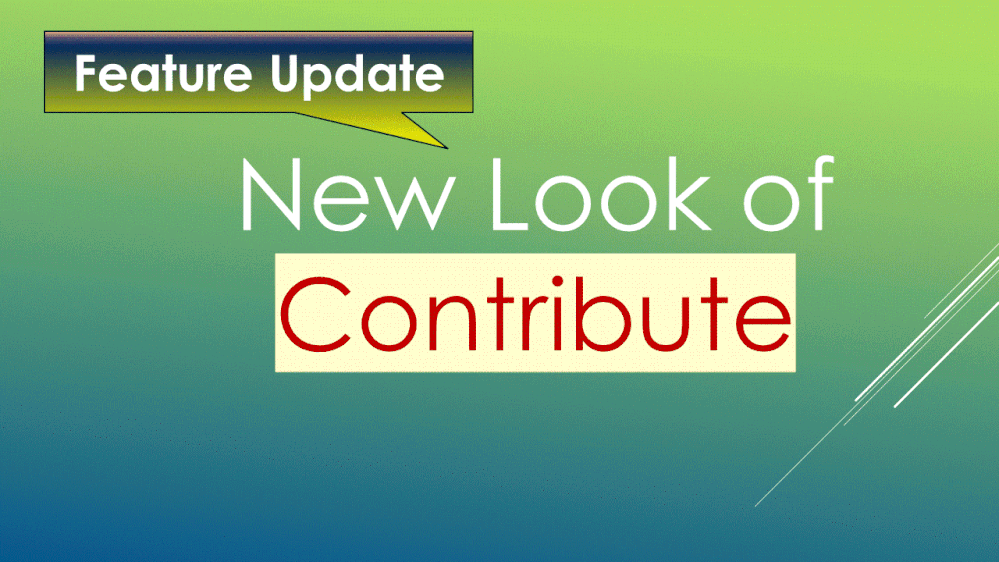 Feature Update-New Look of Contribute on Android.gif