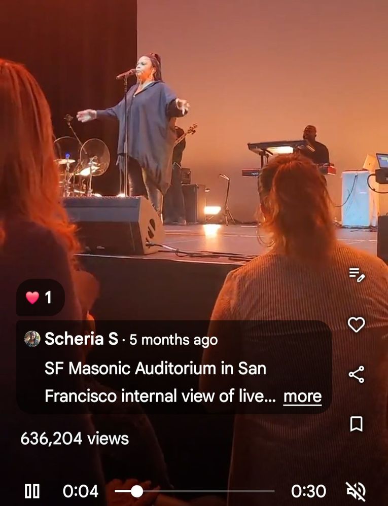 Caption: @Scheria's Star Video of SF Masonic Auditorium uploaded onto Google Maps on 2023-11-11 and showing star views of 636,204 as at 2024-04-28