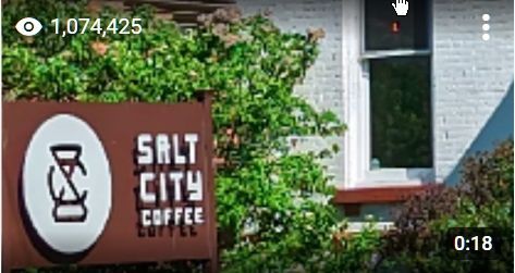 Caption: @Rednewt74's Star Video of Salt City Coffee uploaded onto Google Maps on 2023-05-20 and showing star views of 1,074,425 as at 2024-04-28