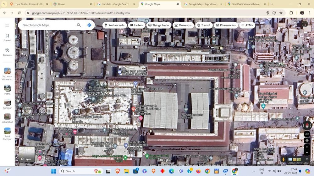 #photo of  screenshot map Kashi Viswanath temple