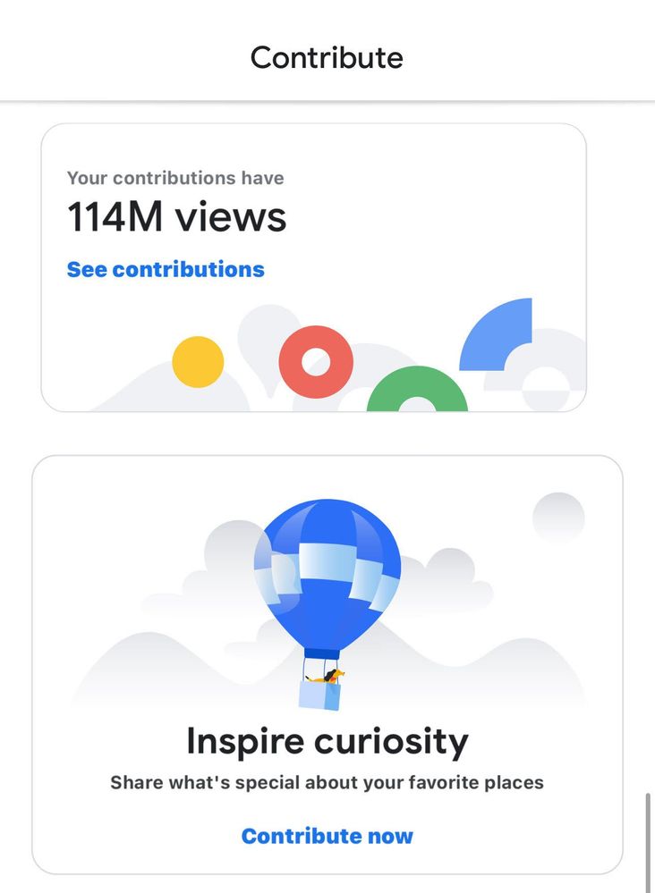 114 million views of my contributions to Google Maps