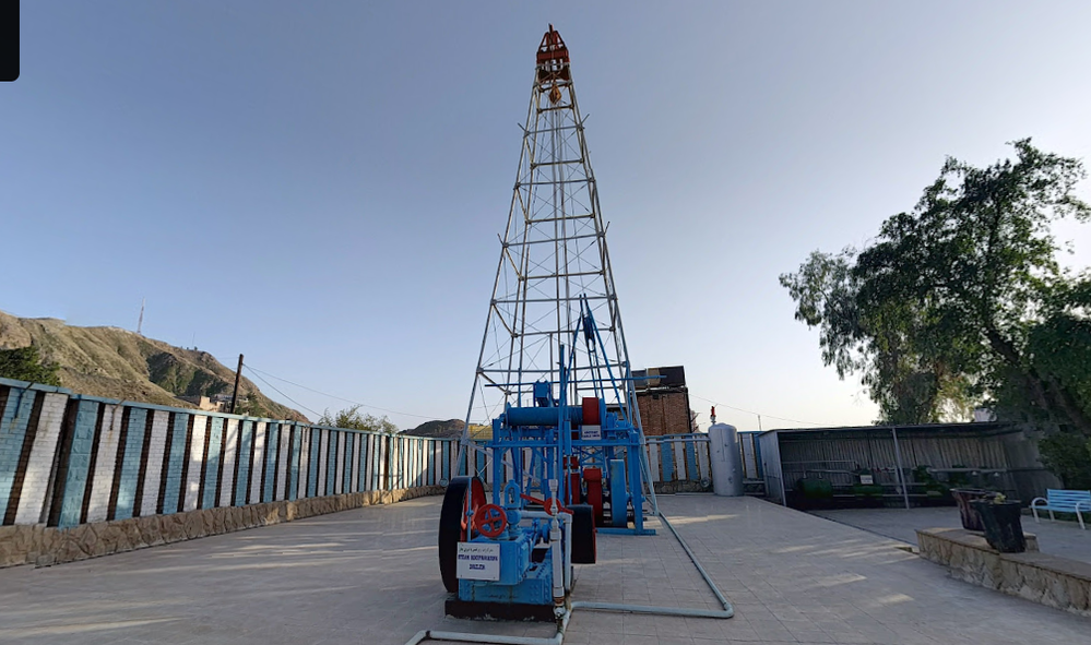 Well number one is the name of the first oil well in the Middle East, which is located in the city of Masjid Suleiman in Khuzestan province. This well is located in an area called Kherson valley (Nefton field), whose drilling operation started in 1908 by Darcy Consortium and reached the oil reservoir on May 26, 1908. Well number one is about 360 meters deep, from which 36 thousand liters (equivalent to 228 barrels per day) of light crude oil were produced daily. The driving force of the machines related to the well drilling rig No. 1 was provided by the steam turbine. This well is now located in the center of Masjid Sulaiman city, adjacent to the number one area, as a museum under the supervision of the National Iranian Oil Company.