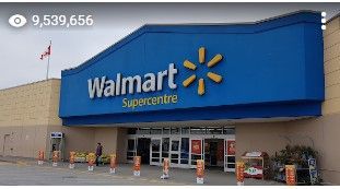 Caption: @TerryPG's Star Photo of Walmart Supercentre uploaded onto Google Maps on 2018-10-15 and showing star views of 9,539,656 as at 2024-05-28