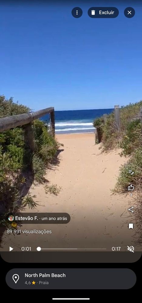 Caption: Star Video by @efcxp of North Palm Beach uploaded onto Google Maps on 2022-10-01 and showing star views of 89,931 as at 2024-05-29
