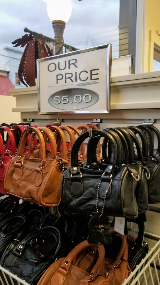 Unique leather purses at just the right price for just the right size.