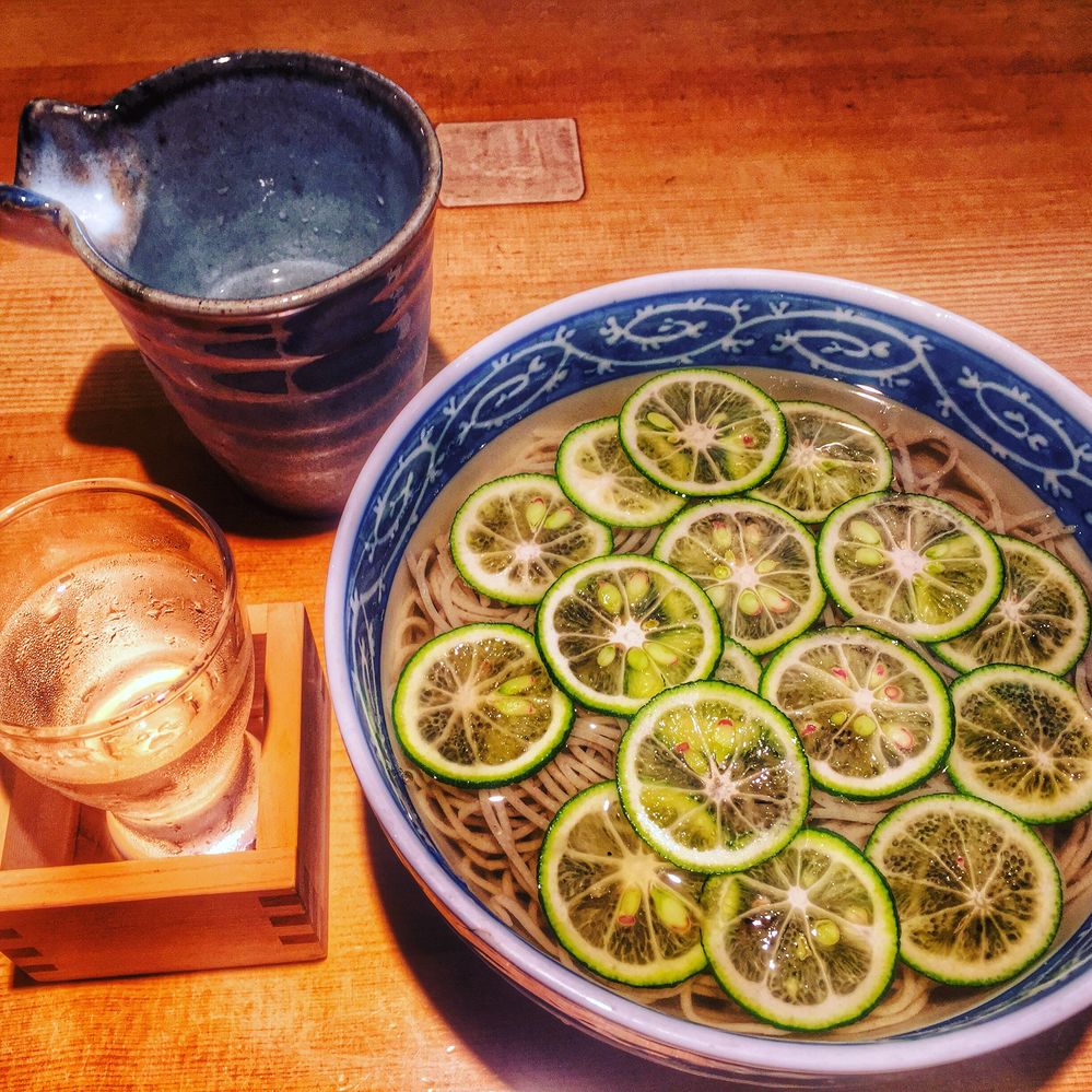 Cold lime soba ( Sudachi )