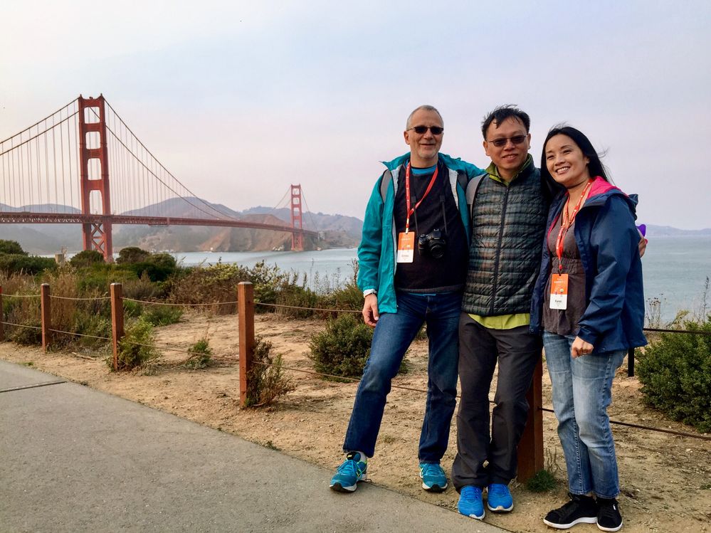 @ermest @sampsonF and me near San Francisco's iconic landmark - the Golden Gate Bridge
