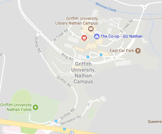 Caption: The defined area of Griffith University.