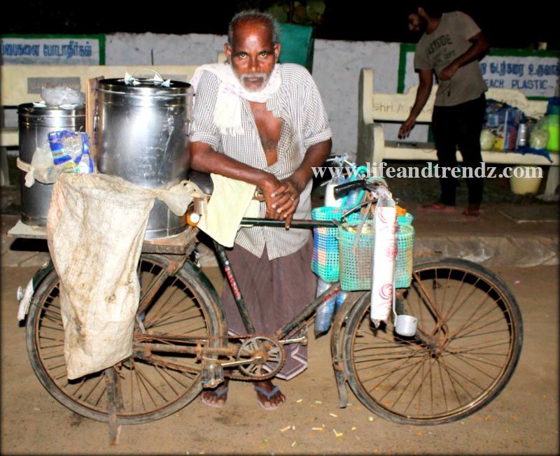 Moru Thatha with his bicycle