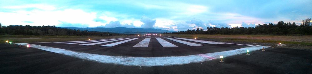 panoramic view of Gusti Sjamsir Alam Airpot (KBU) runway ,taken while on my duty 2 years ago