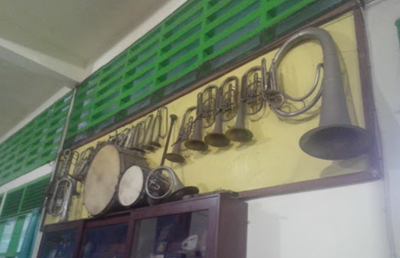 One of the musical instruments from military marching band that day. Credit: Mutiah