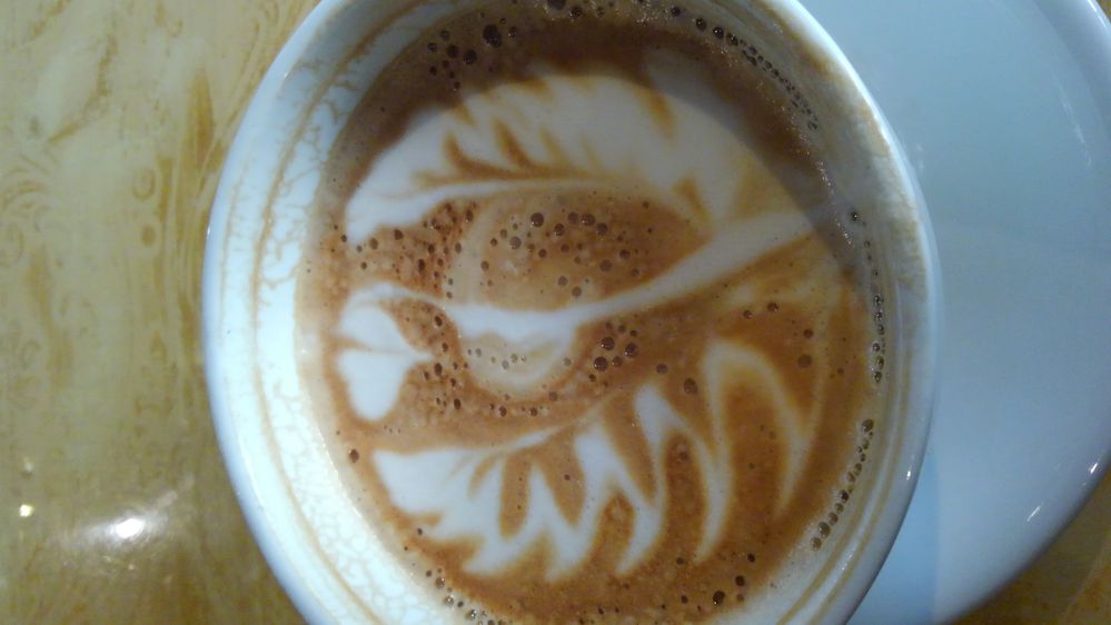 Perfect Latte and so creatively served..