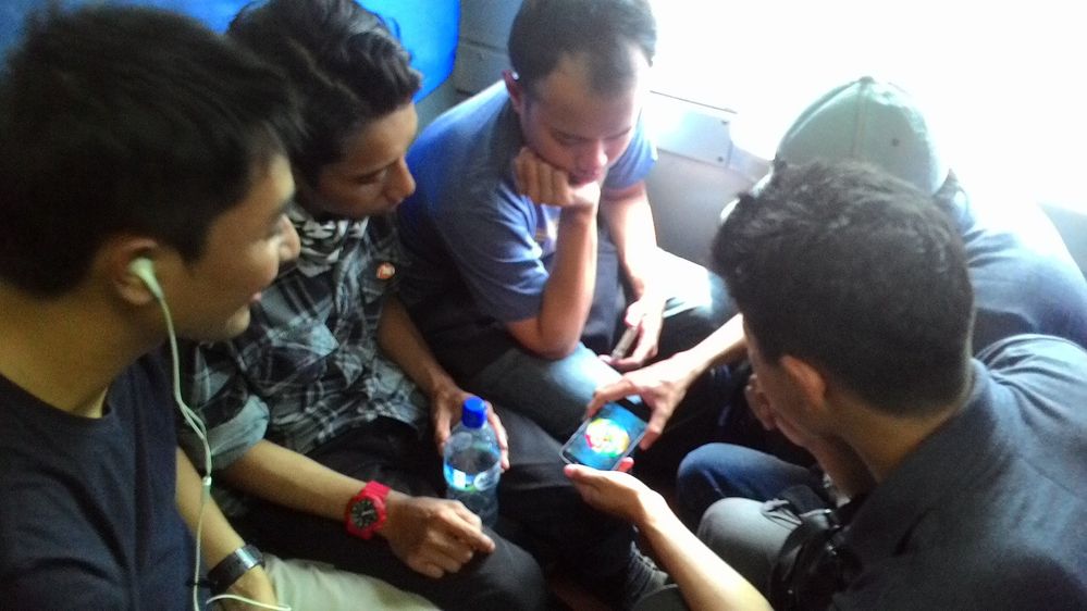 Some participants took time playing Ludo to fill the entertainment during the trip