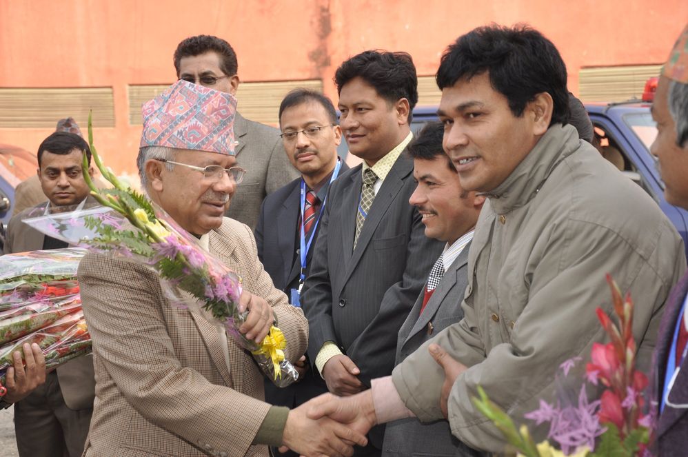 Few years ago in " CAN InfoTech "(organized by CAN Federation) with Honorable former Prim-minister  Madhabh Kumar Nepal