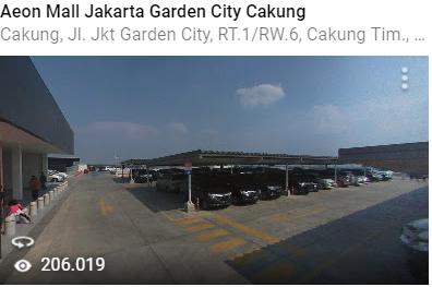 Parkir lantai 3 Aeon Mall Jakarta Garden City - Jakarta Timur