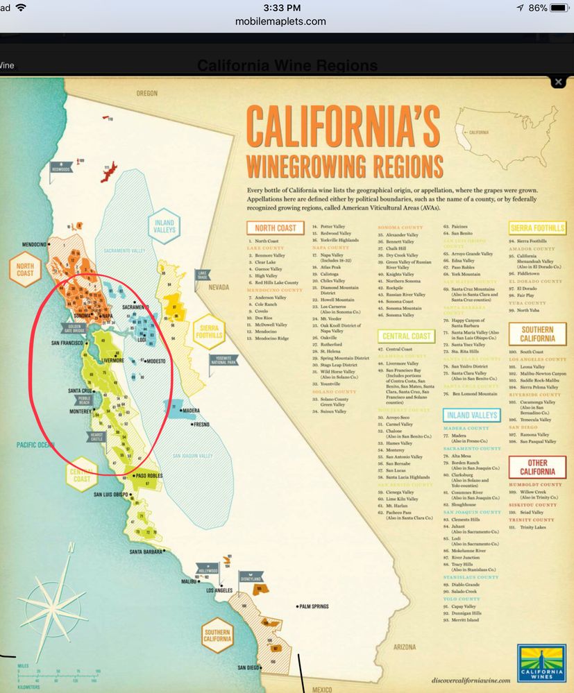 California Wine Growing Regions. Image: discovercaliforniawine.com