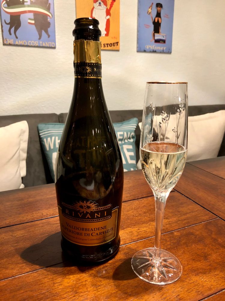 Highly prized Prosecco grape growing area within the Valdobbiadene region is an area called Cartizze, in which Rivani, makes a limited edition "Superiore di Cartizze" Prosecco.