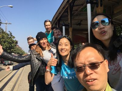 Taking a group of LGSummit17 Local Guides for their 1st time San Francisco Cable Car ride. Photo: Karen V Chin