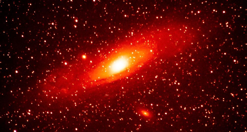 Andromeda Galaxy - taken from my Porch in Pismo Beach - it is 2.5 Million Light Years away & has 1 Trillion Stars
