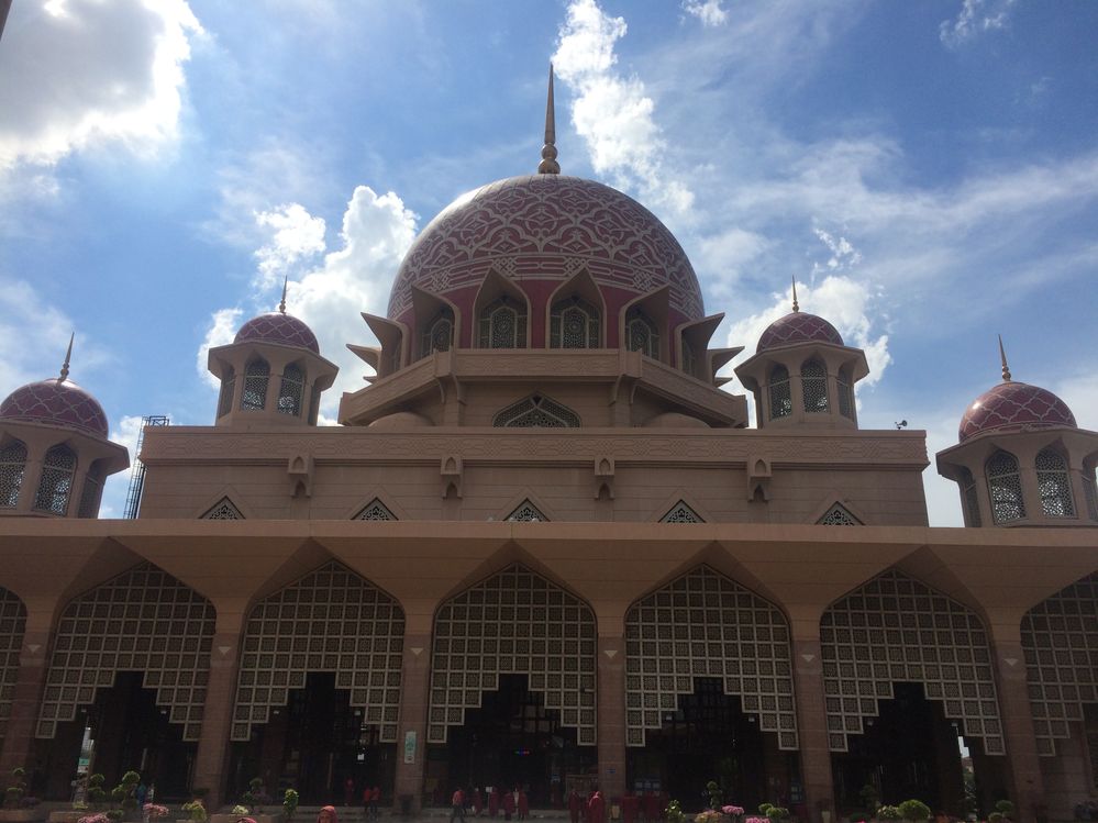 The Putra Mosque is the principal mosque of Putrajaya, Malaysia.