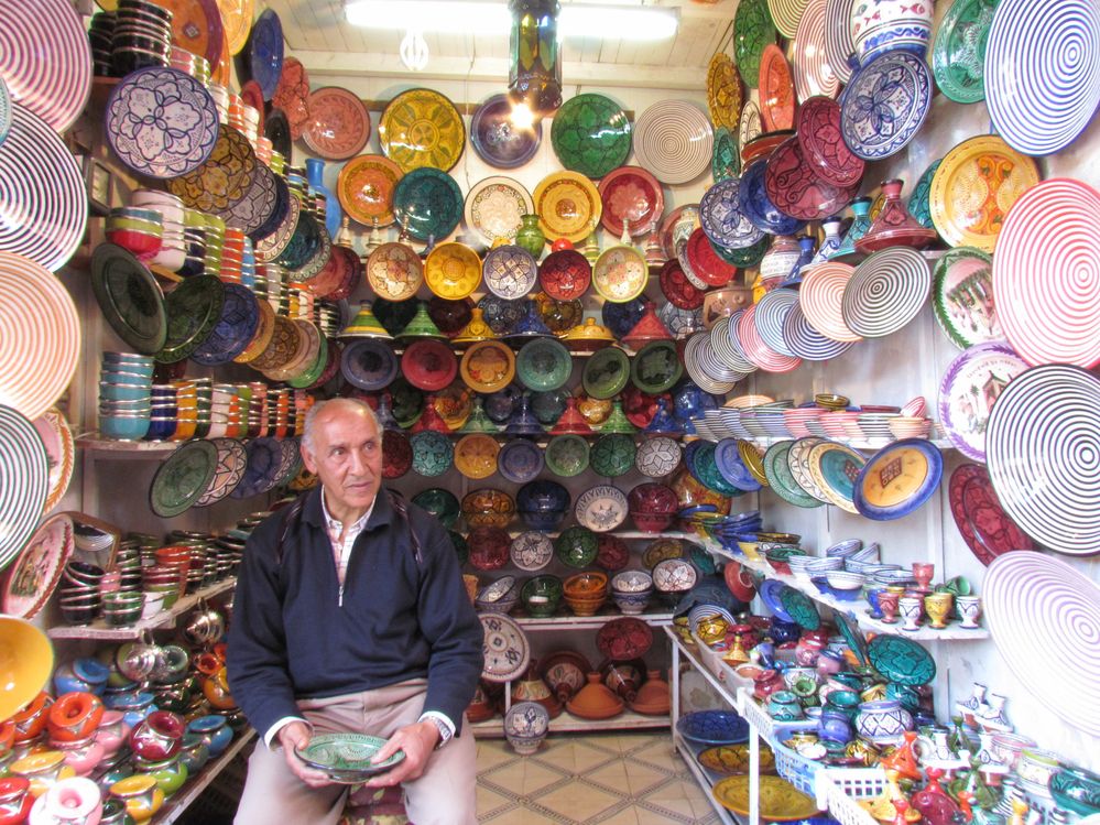 A ceramic store in Marrakesh, Morocco
