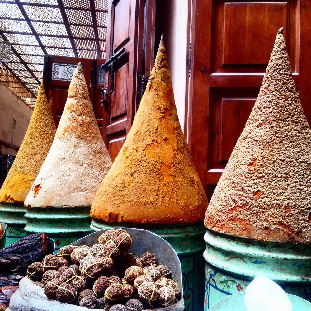 A spice store in Marrakesh, Morocco