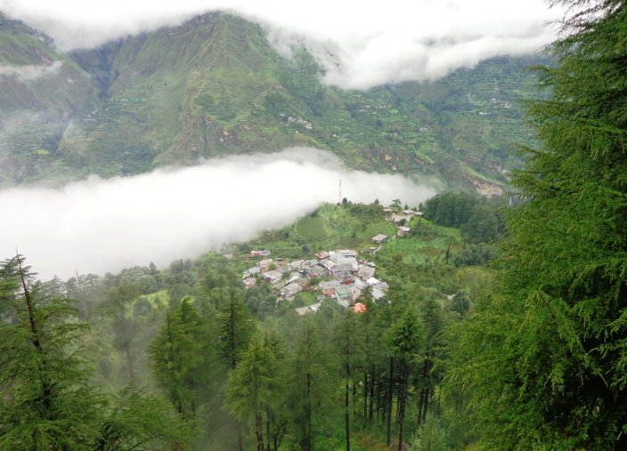 My beautiful village below the clouds.
