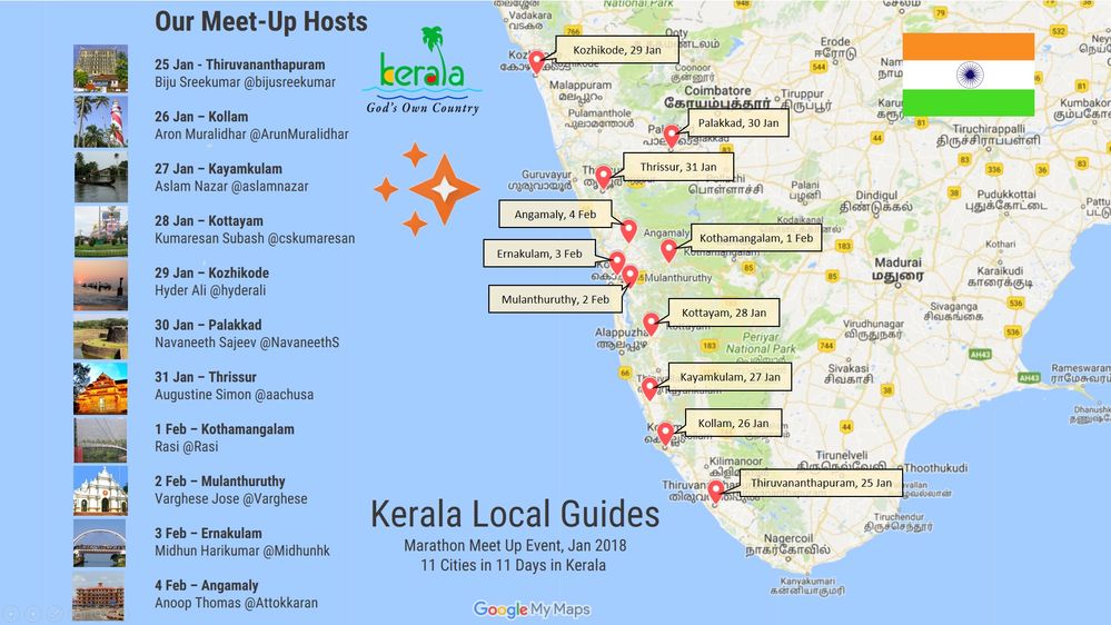 Kerala Local Guides Republic Day Marathon Meet Up Events
